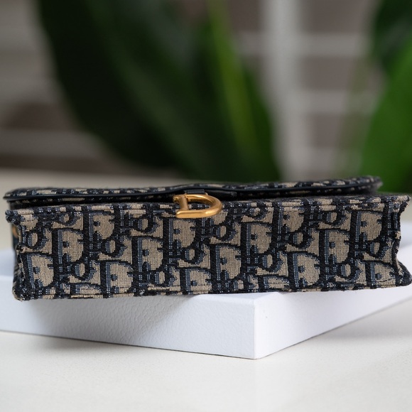 Dior Medium Saddle Pouch with Chain - Picture 6 of 9